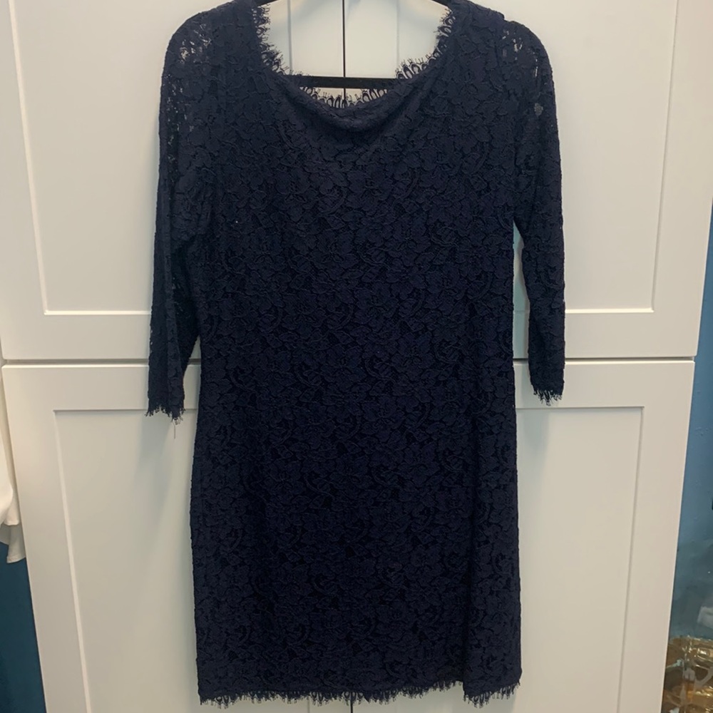 DVF Navy Zarita dress